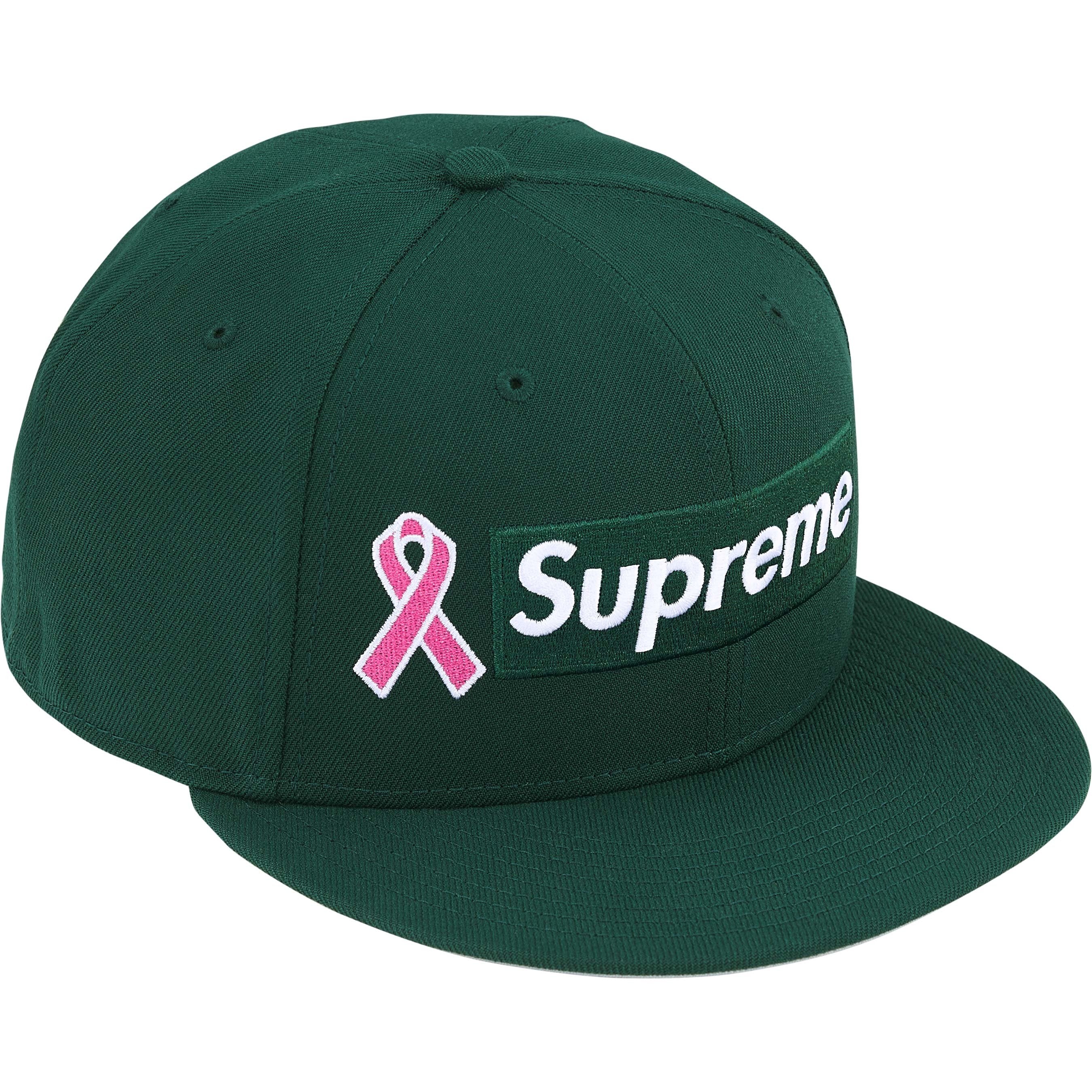 Supreme New Era Breast Cancer Awareness Box Logo Cap Green
