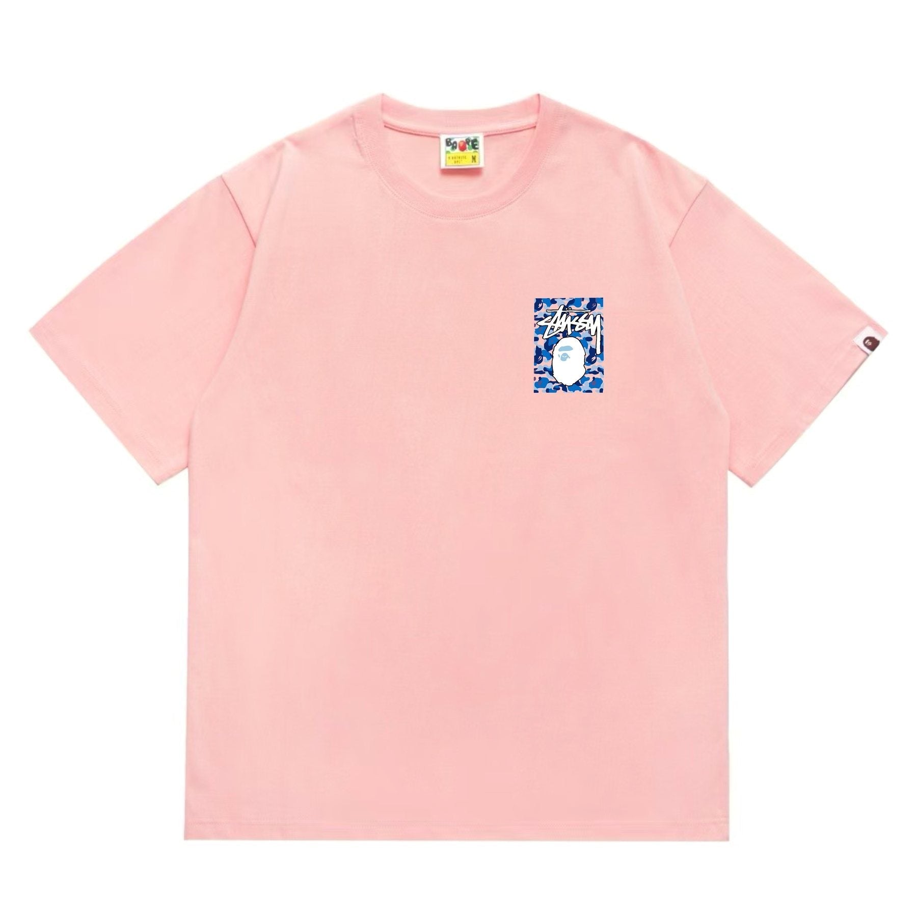BAPE Blue Camo Ape Graphic T-Shirt — front