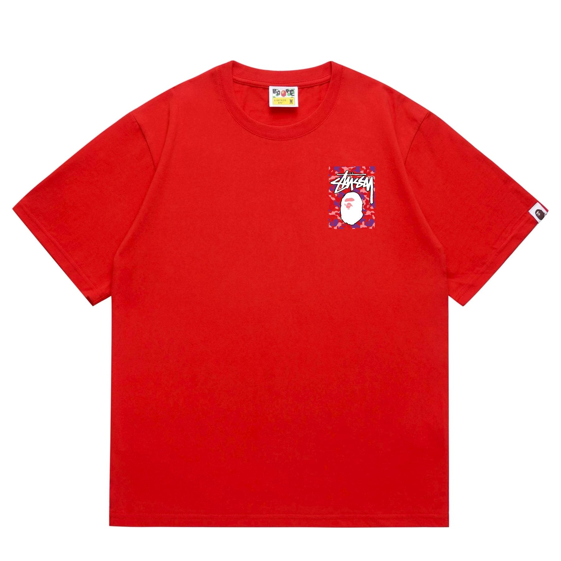 BAPE Warm Camo Ape Graphic Short-Sleeve T-Shirt — front