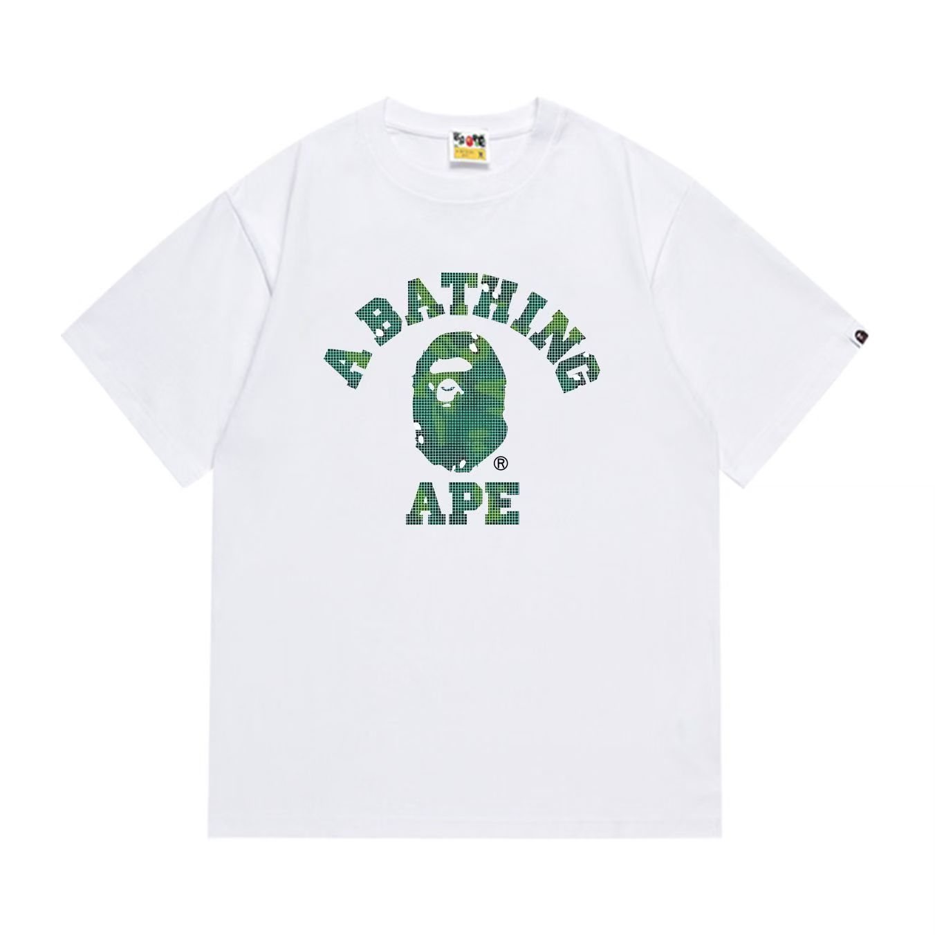 BAPE Green Ape Head Graphic Short-Sleeve T-Shirt — front