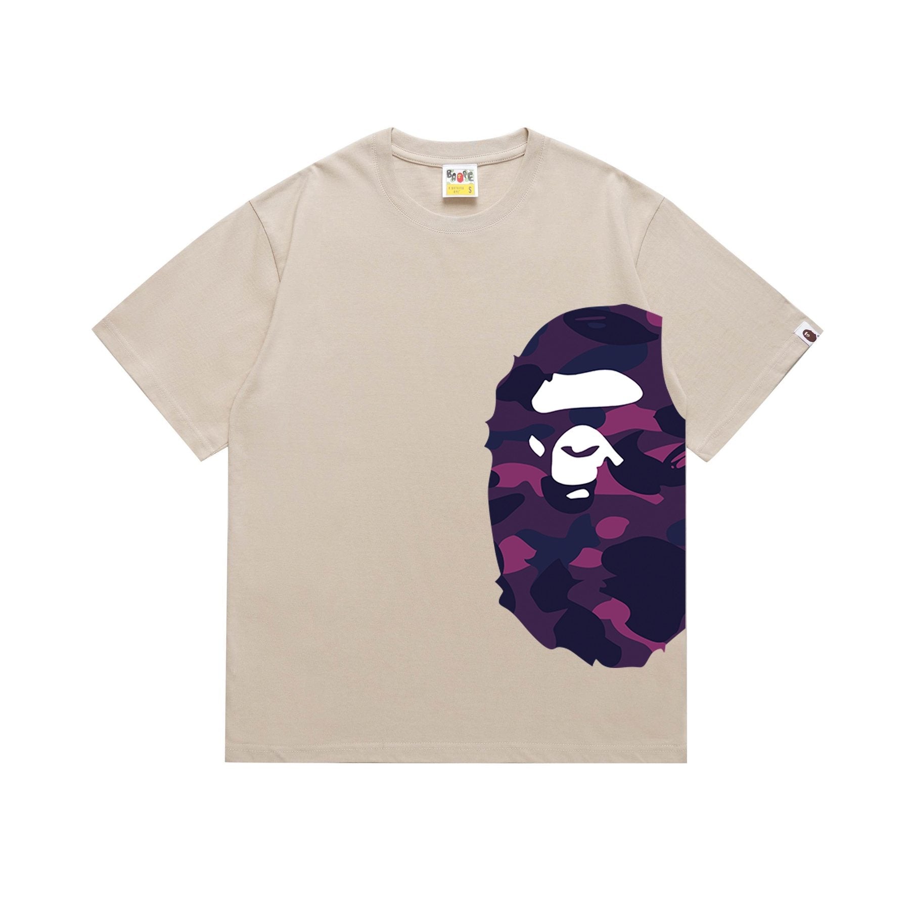 BAPE Purple Camo Side Graphic T-Shirt — front