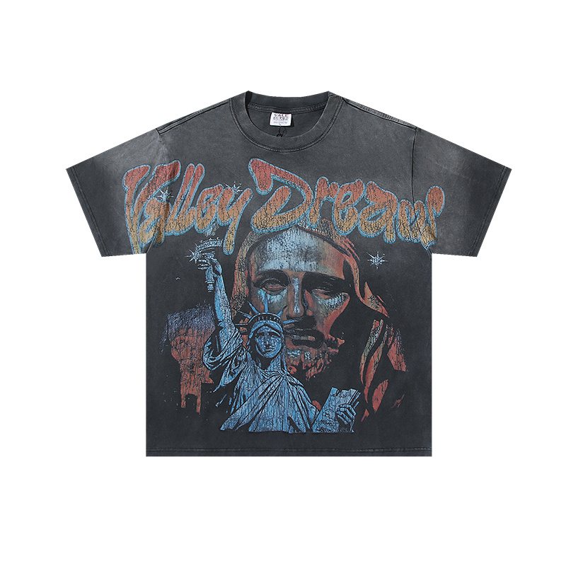 VALE USA Washed Black Graphic T-Shirt — hero