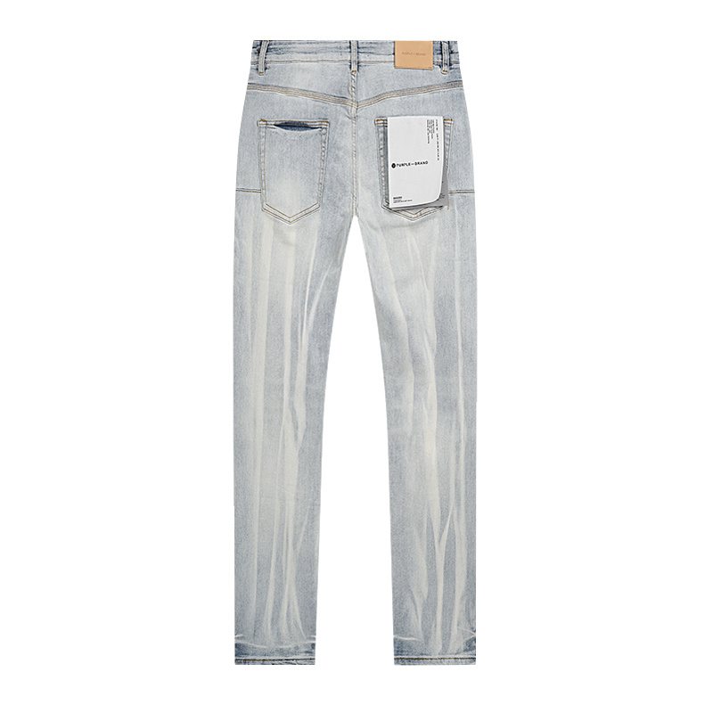 Purple Brand Light Blue Washed Denim Jeans — back