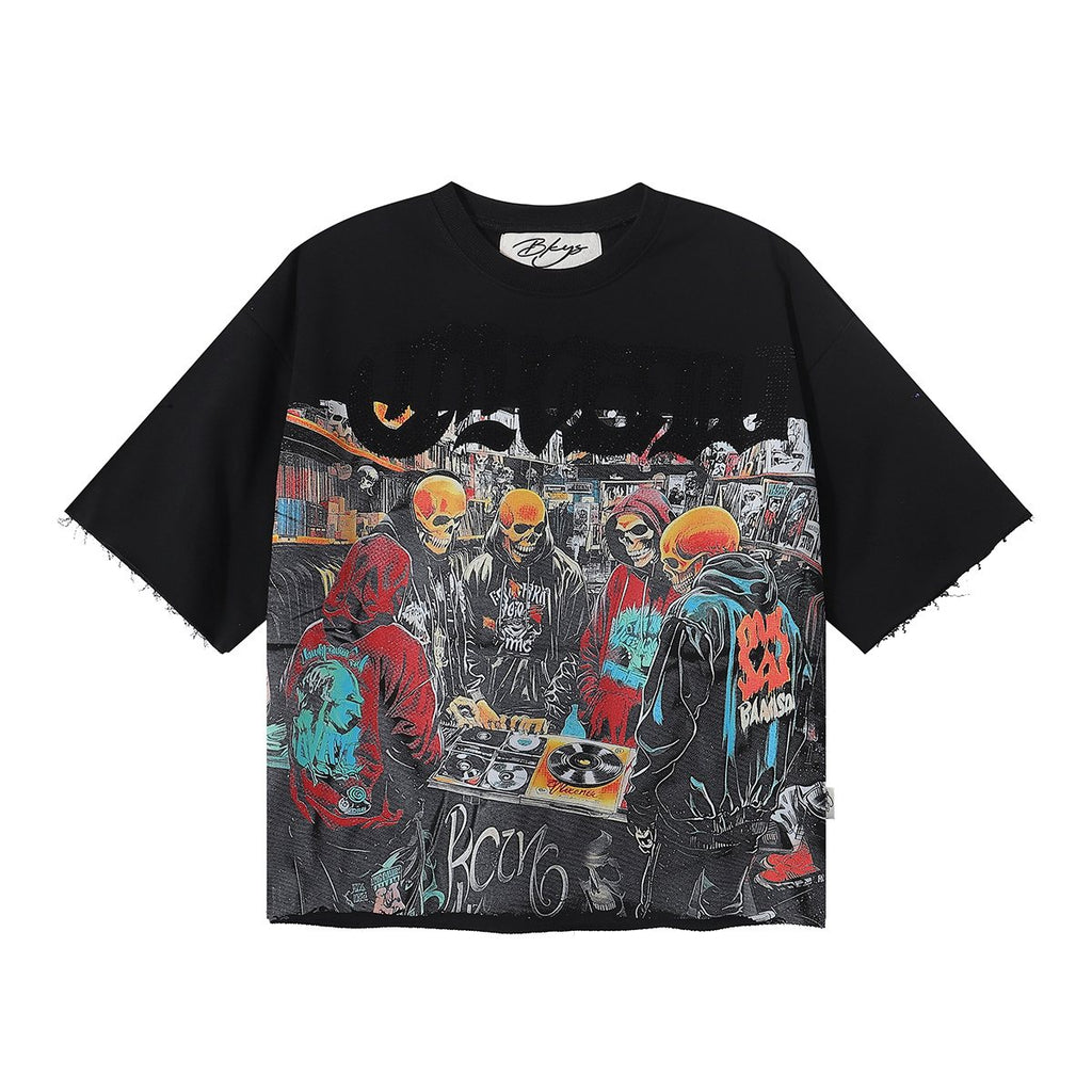 BKYS Revival Skull DJ Tour Graphic T-Shirt — hero