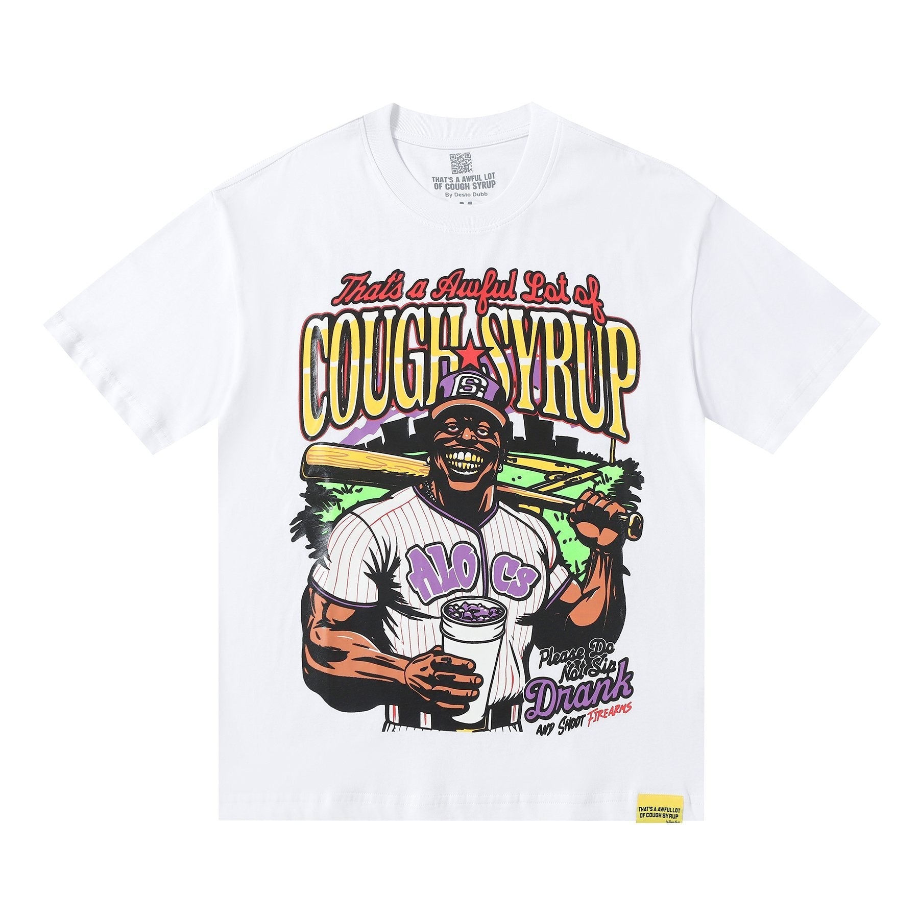 THAT'S A AWFUL LOT OF COUGH SYRUP Baseball Graphic T-Shirt — front