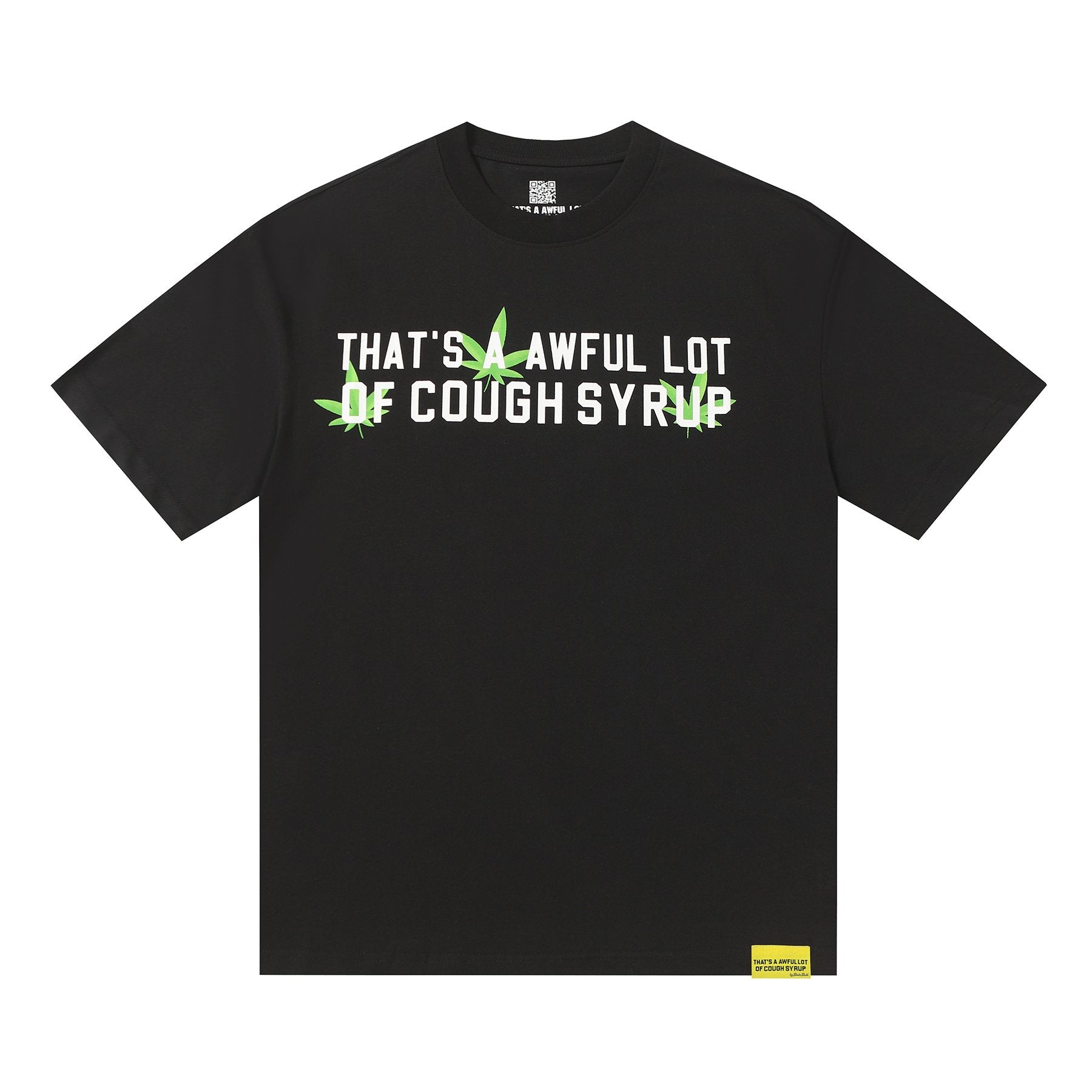 THAT'S A AWFUL LOT OF COUGH SYRUP Leaf Graphic Short-Sleeve T-Shirt — hero