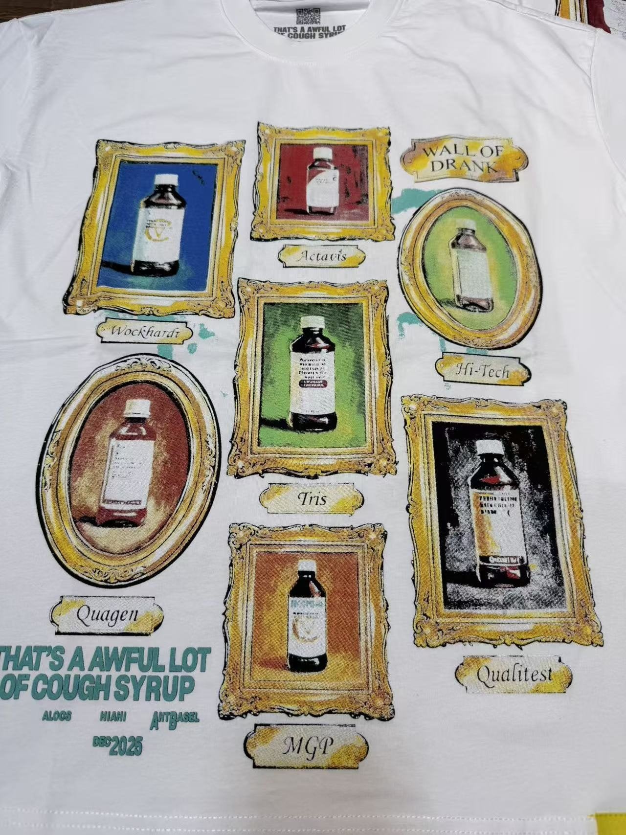 THAT'S A AWFUL LOT OF COUGH SYRUP Bottle Graphic T-Shirt — detail