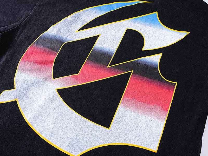 Godspeed Washed Black Racing Graphic T-Shirt — detail