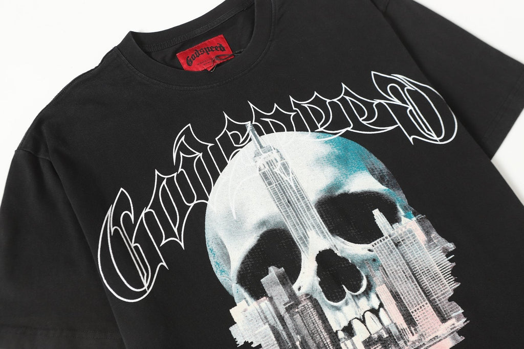 Godspeed Skull City Graphic T-Shirt — detail