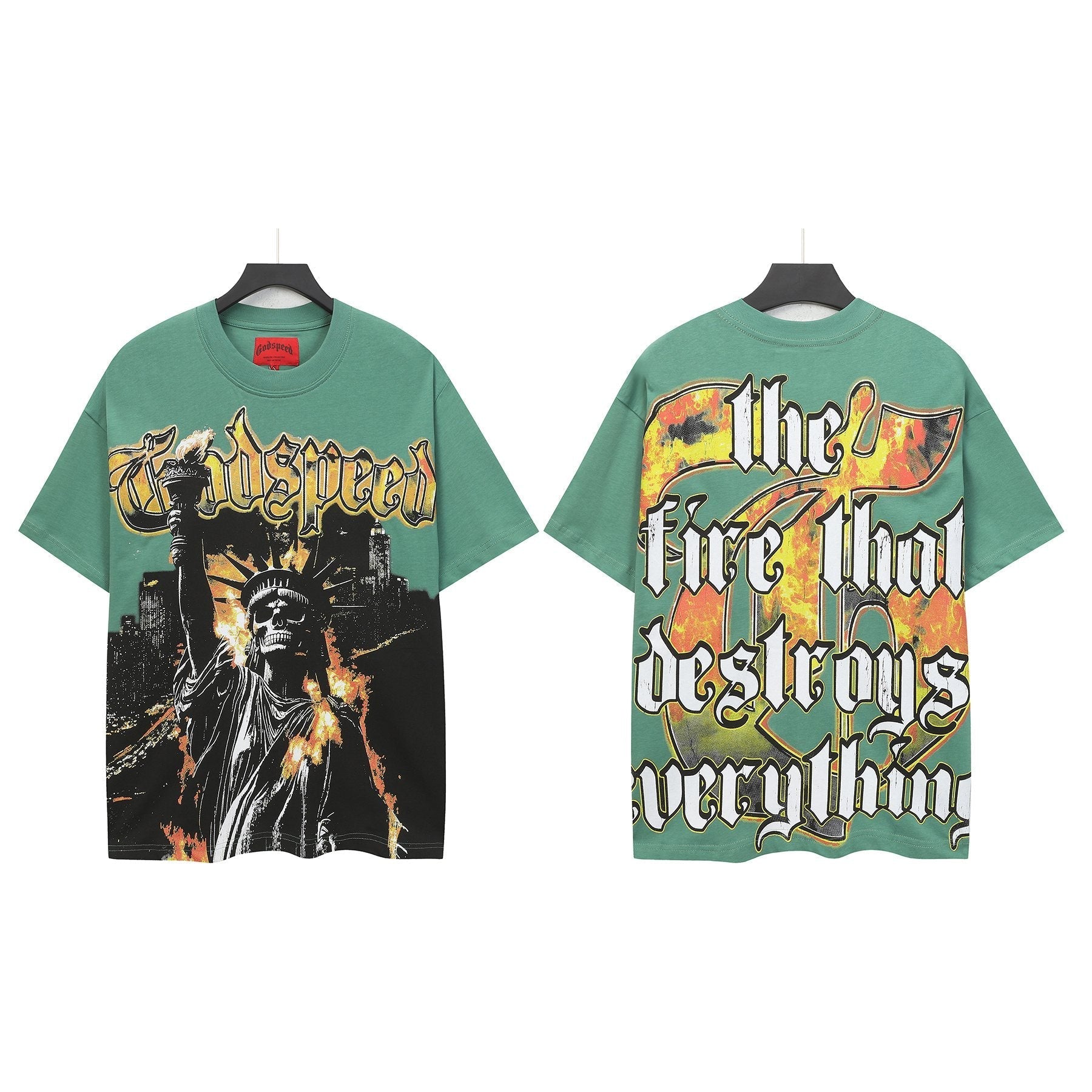 Godspeed Statue of Liberty Graphic T-Shirt — hero