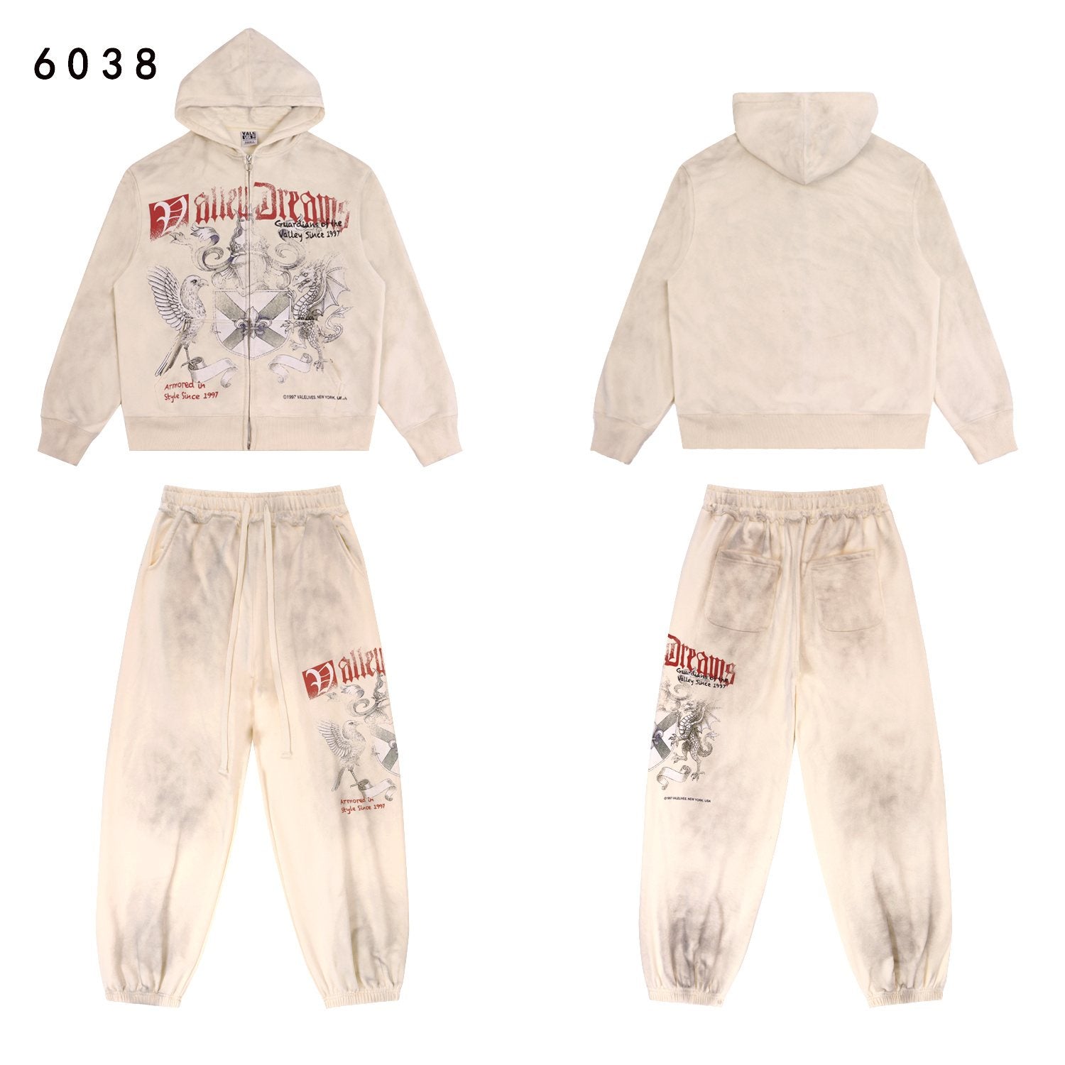 VALE USA Guardian Graphic Zip Hoodie and Jogger Set — front