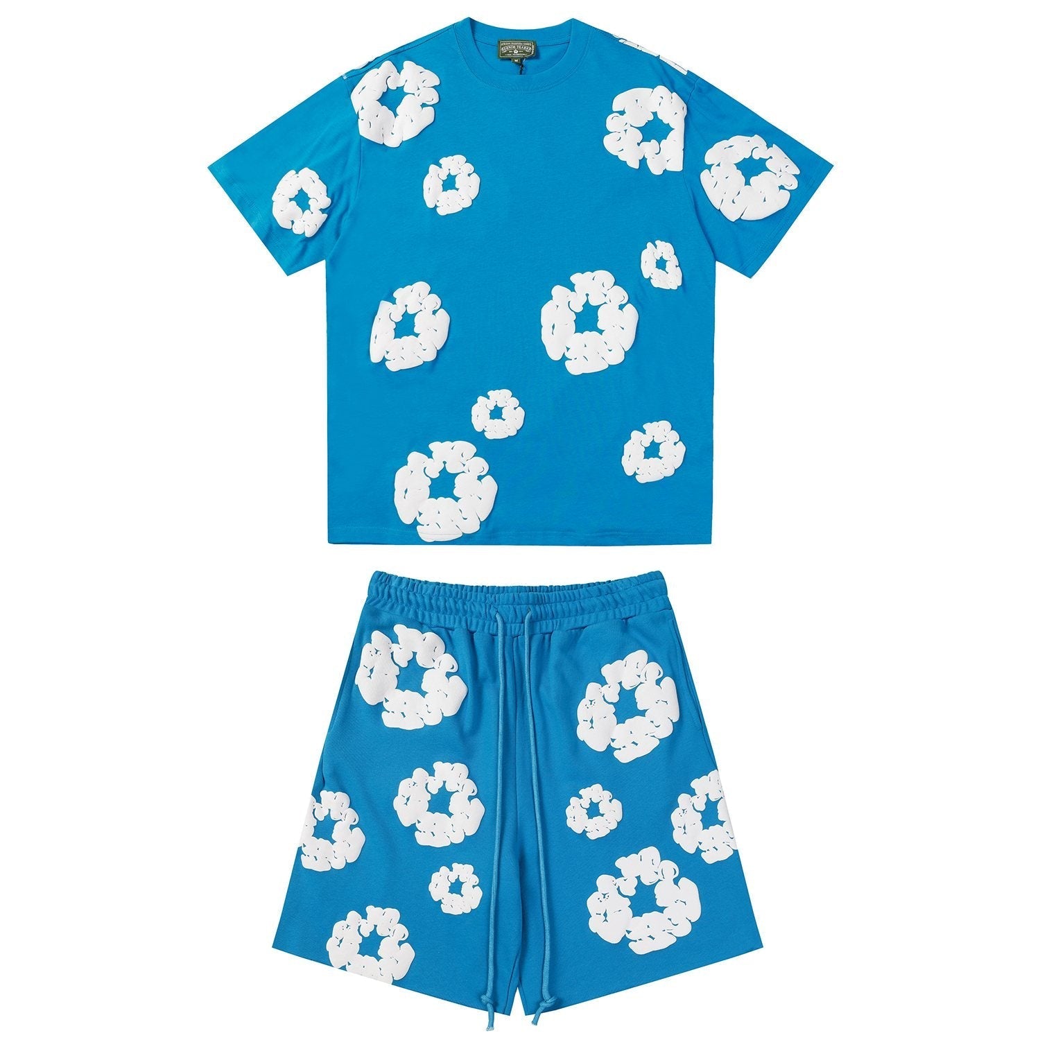 DENIM TEARS Floral Cloud Print Short-Sleeve Set — front