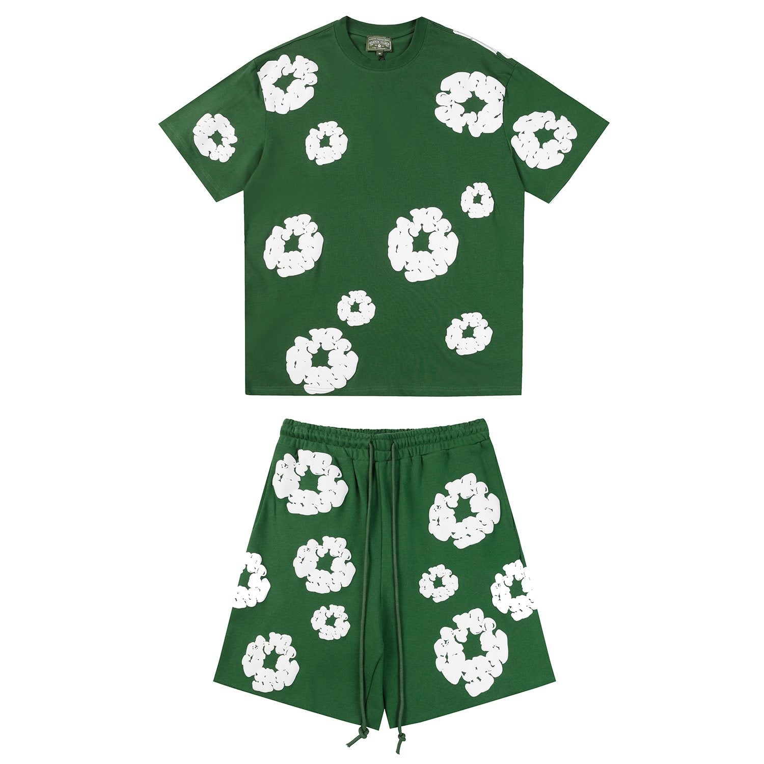DENIM TEARS Floral Cloud Print Short-Sleeve Set — front