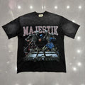 MAJESTIK Skeleton Boxing Graphic T-Shirt — front