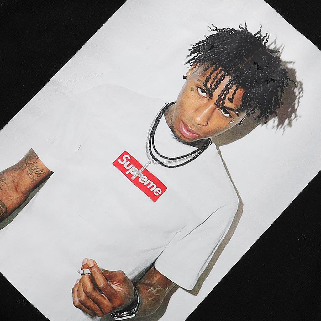 Supreme Rapper Portrait Graphic Short-Sleeve T-Shirt — context