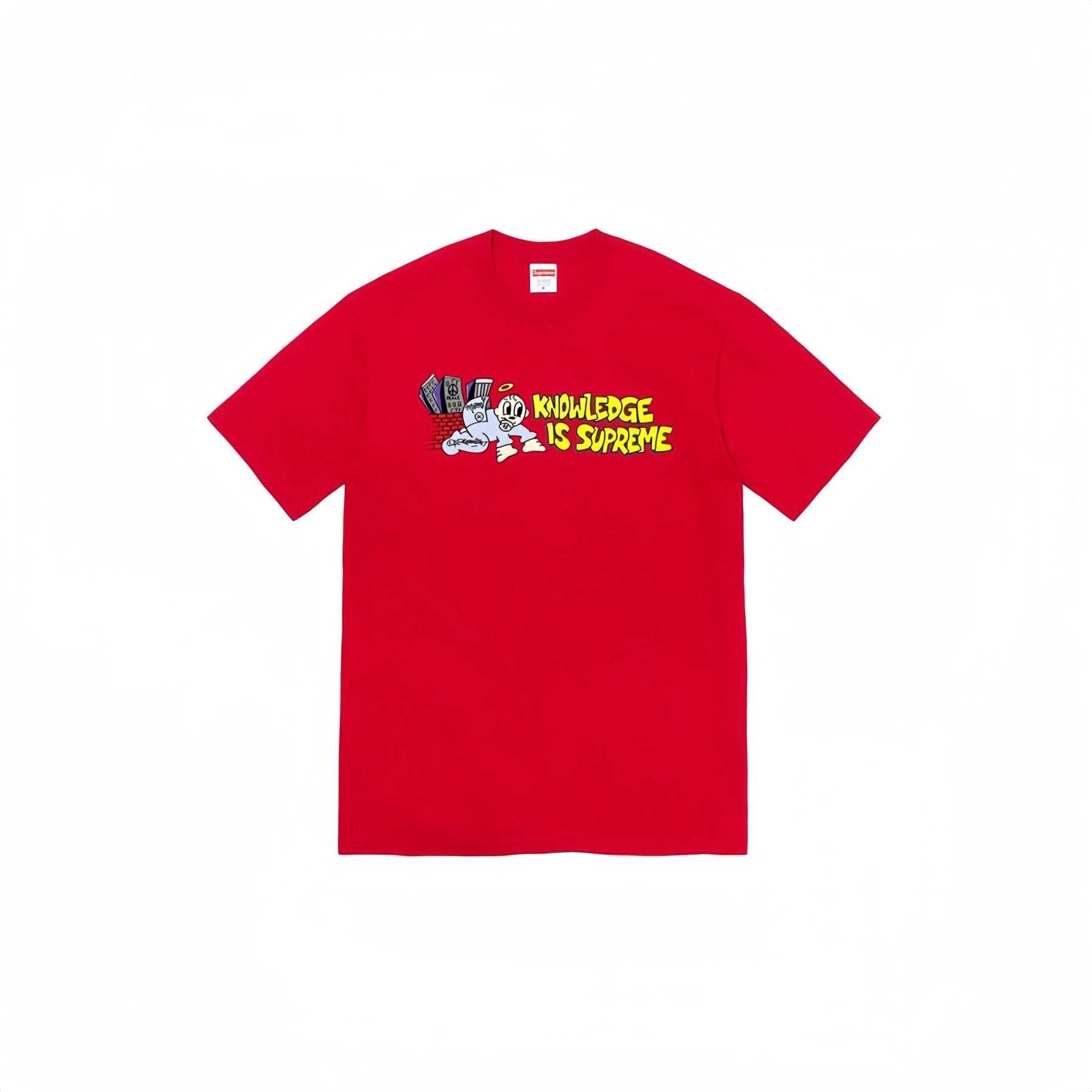 Supreme Knowledge Cartoon Graphic T-Shirt — front