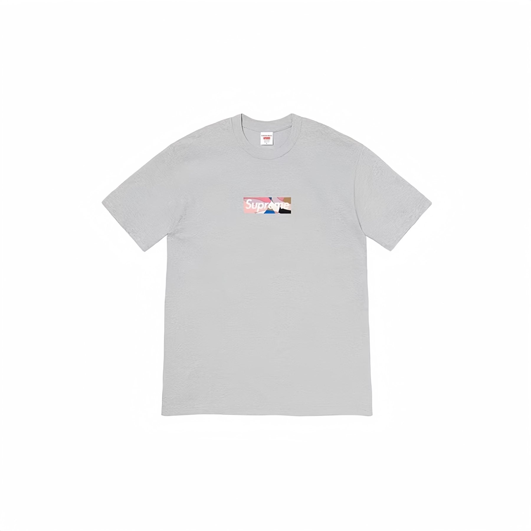Supreme Pink Multicolor Box-Logo T-Shirt — front