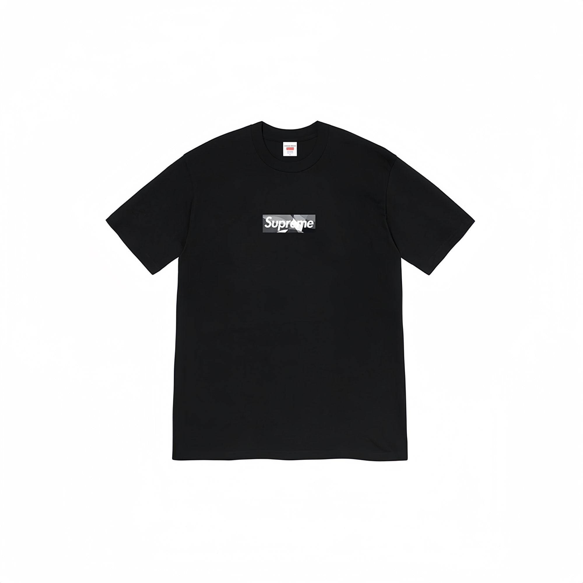 Supreme Black/Gray Box Logo Short-Sleeve T-Shirt — front