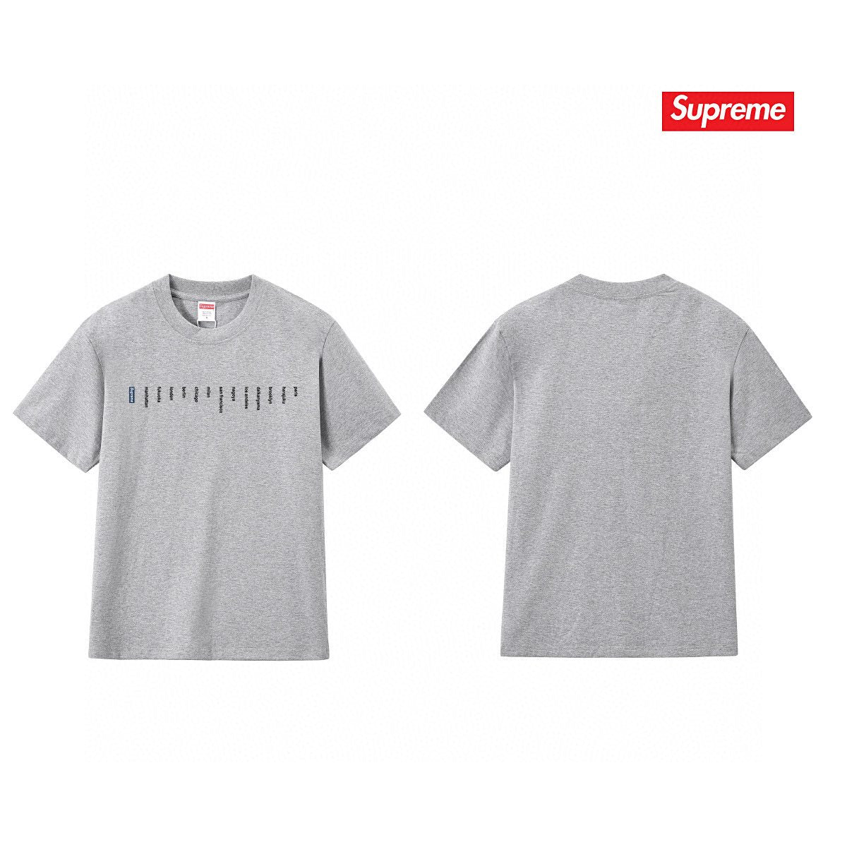 Supreme Location Graphic Short-Sleeve T-Shirt — front