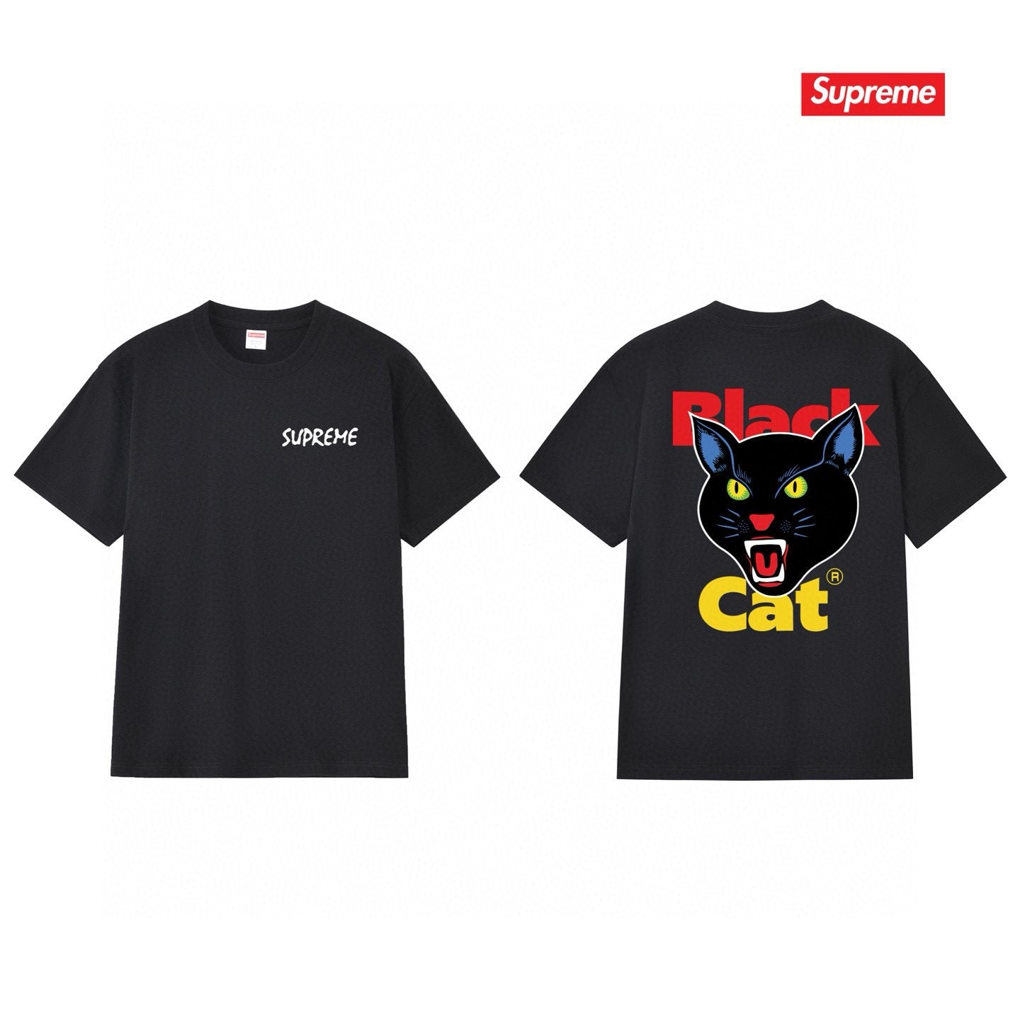Supreme Cat Head Graphic Short-Sleeve T-Shirt — comparison