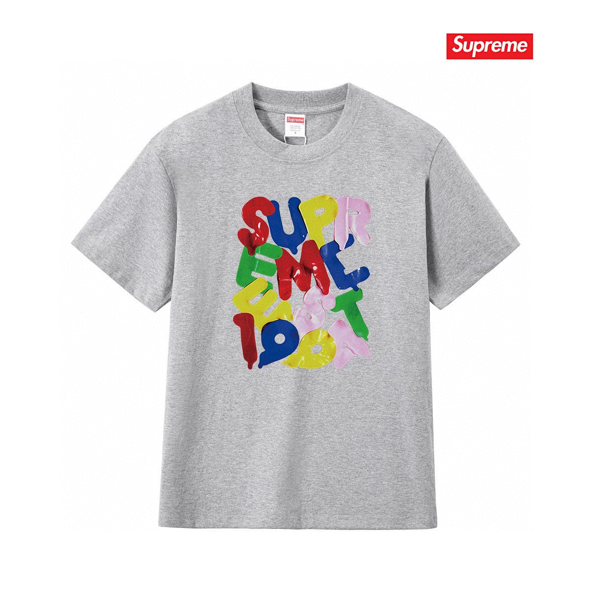 Supreme Colorful Letter Graphic T-Shirt — front