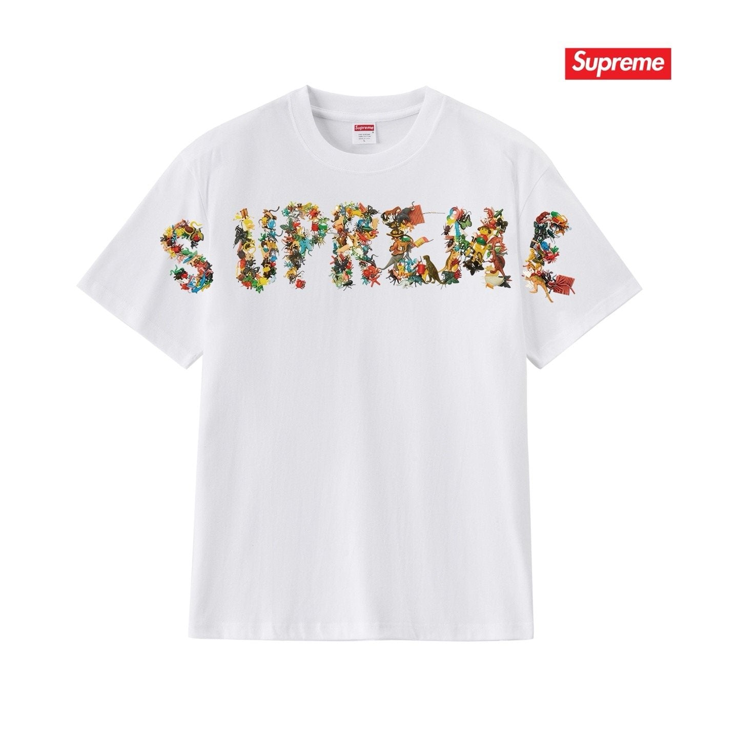 Supreme Floral Wordmark Short-Sleeve T-Shirt — front