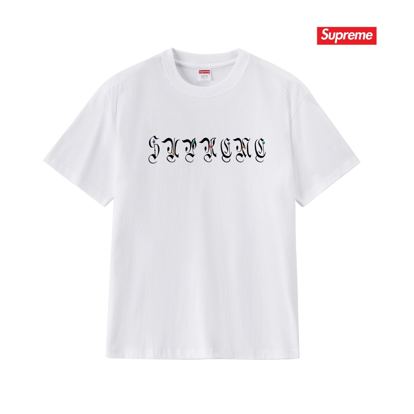 Supreme Gothic Wordmark Short-Sleeve T-Shirt — front