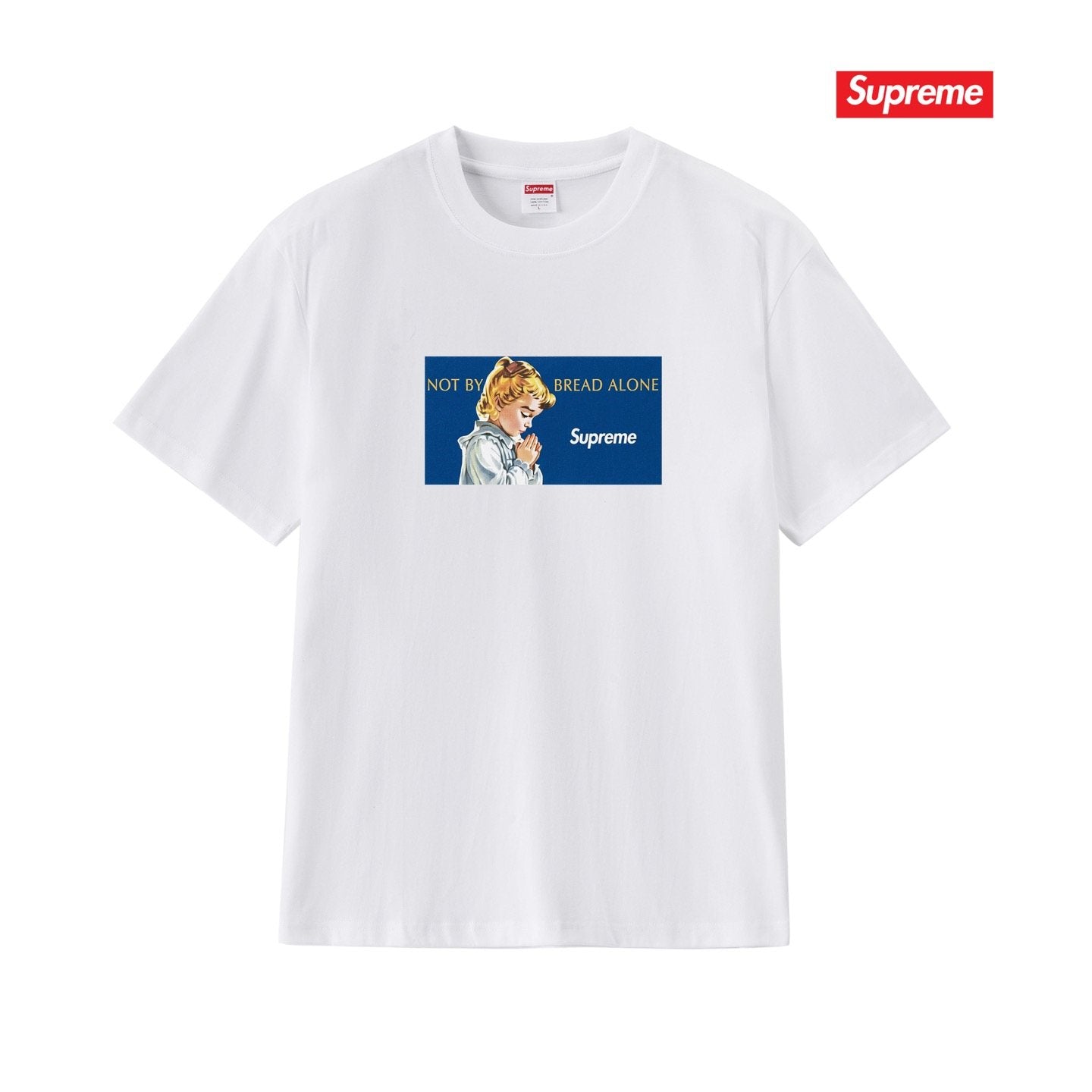 Supreme Blue Rectangle Graphic T-Shirt — front