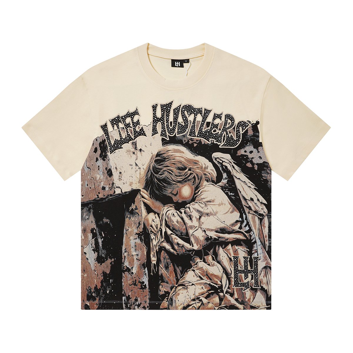 Life Hustlere No Days Off Angel Graphic T-Shirt — front