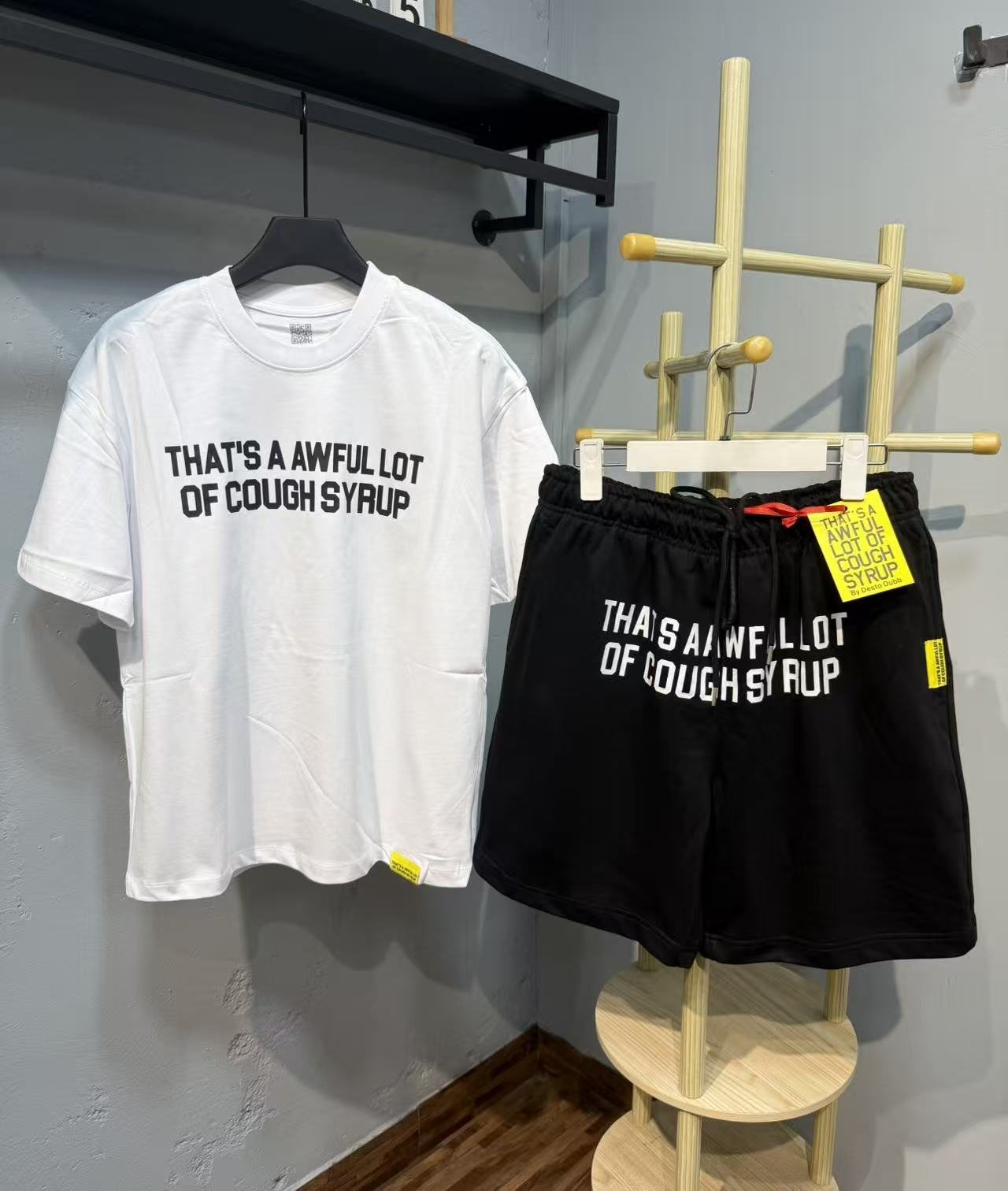 THAT'S A AWFUL LOT OF COUGH SYRUP Short-Sleeve Set — front