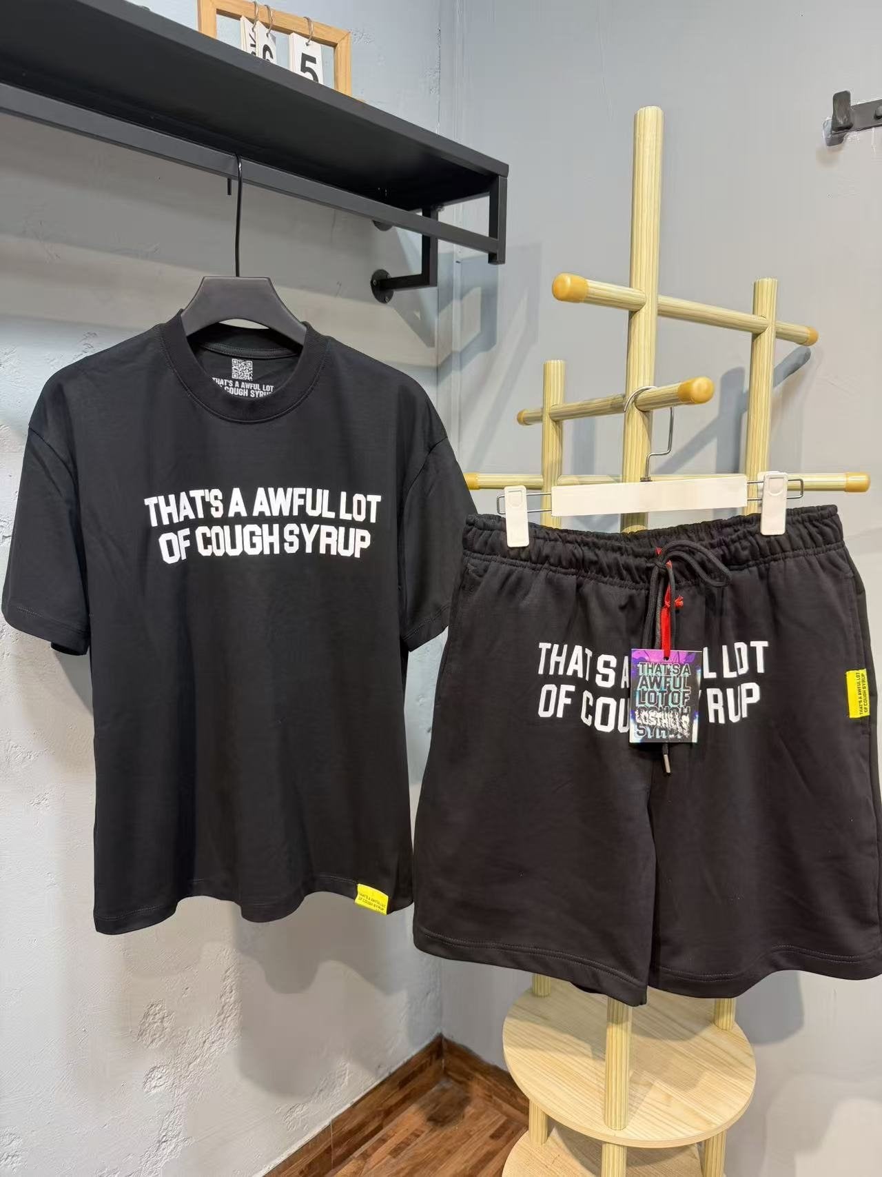 THAT'S A AWFUL LOT OF COUGH SYRUP Short-Sleeve Set — front
