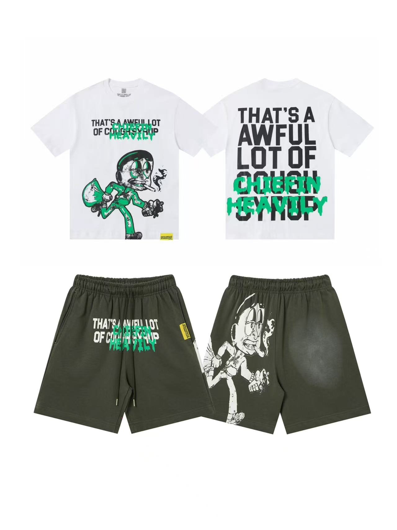 THAT'S A AWFUL LOT OF COUGH SYRUP Graphic Short-Sleeve Set — front