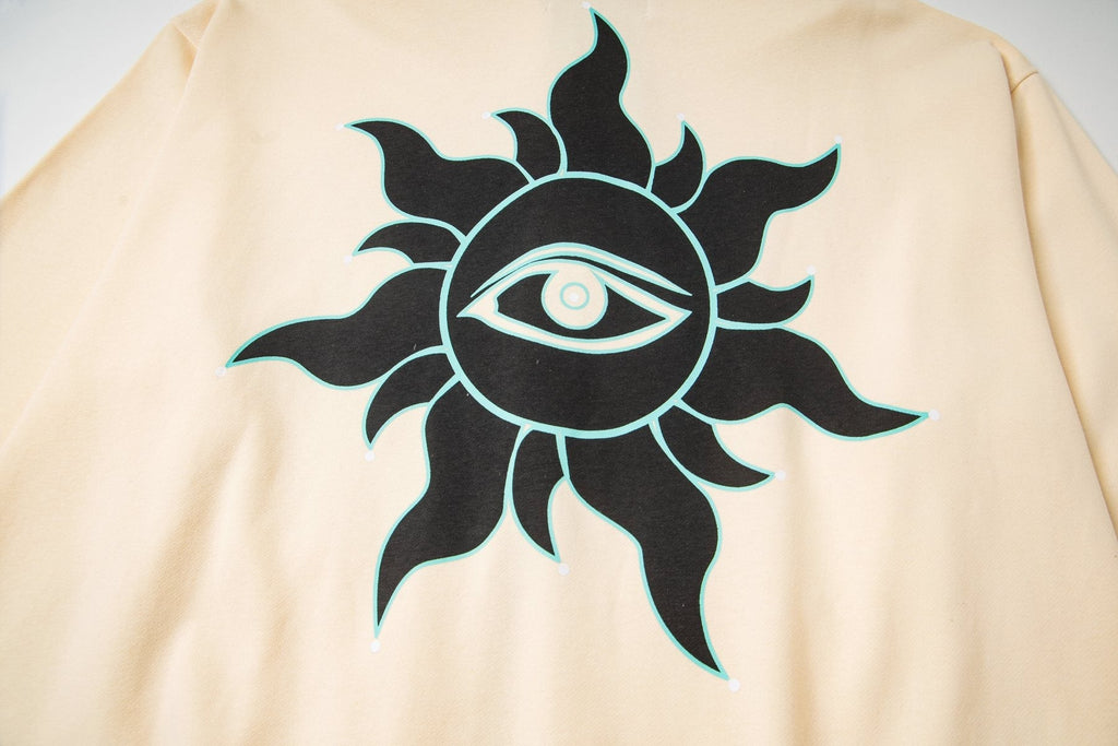 Godspeed Statue of Liberty Sun-Eye Zip Hoodie — detail