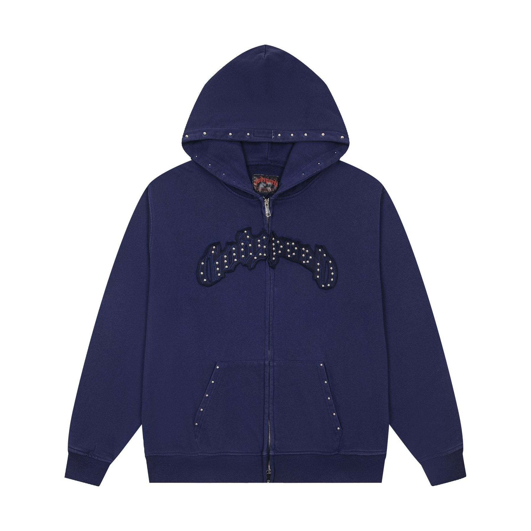 Godspeed Rhinestone-Style Zip Hoodie — front