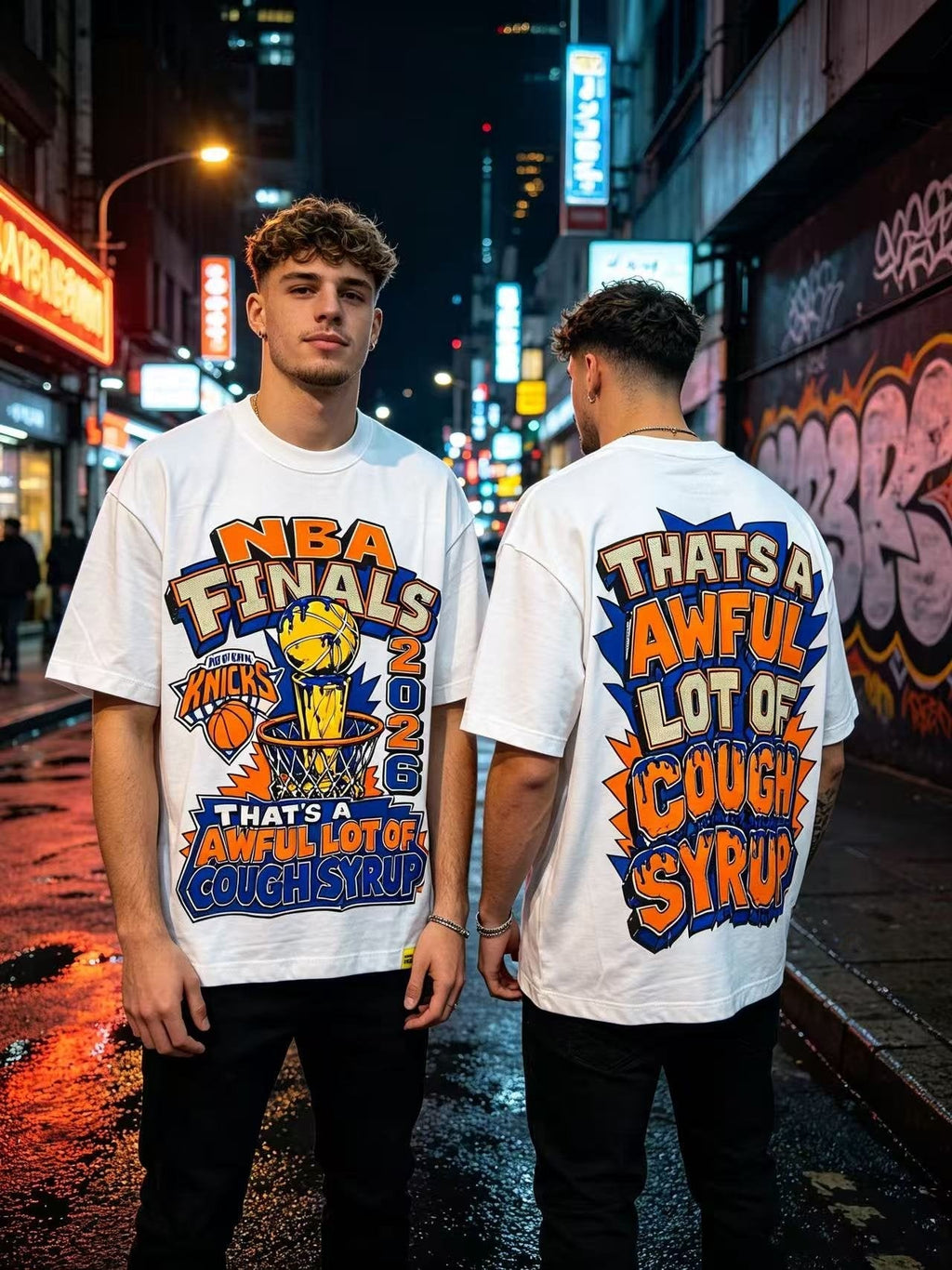 THAT'S A AWFUL LOT OF COUGH SYRUP Front & Back Graphic T-Shirt — context