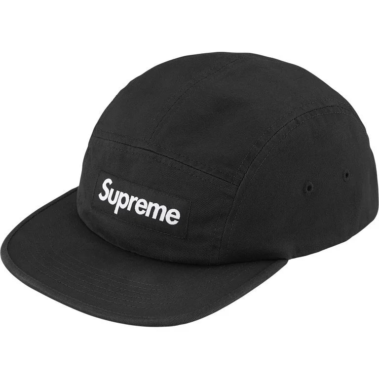 Suprem SS26 Washed Chino Twill Camp Cap Black