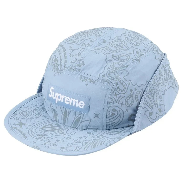 Supreme Reflective Bandana Sunshield Camp Cap Blue
