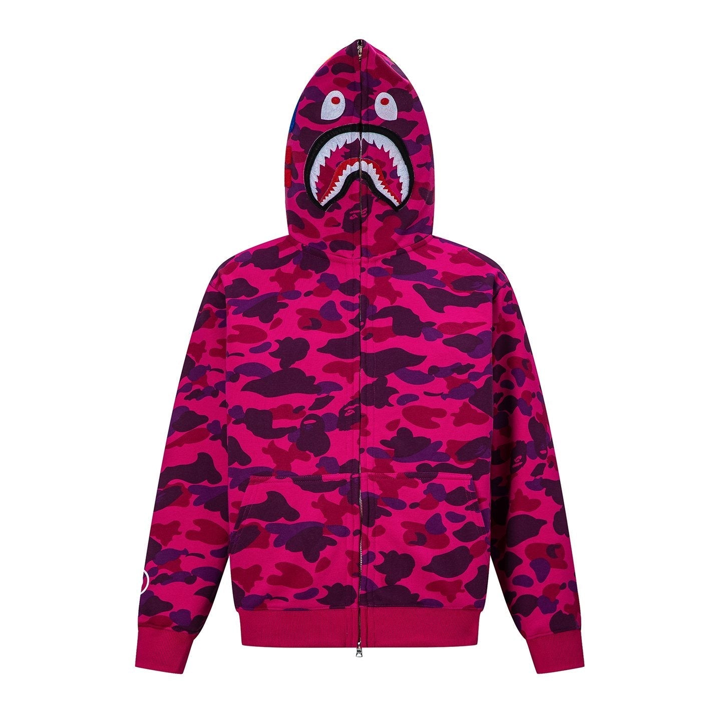 BAPE Shark Camo Full-Zip Hoodie — front