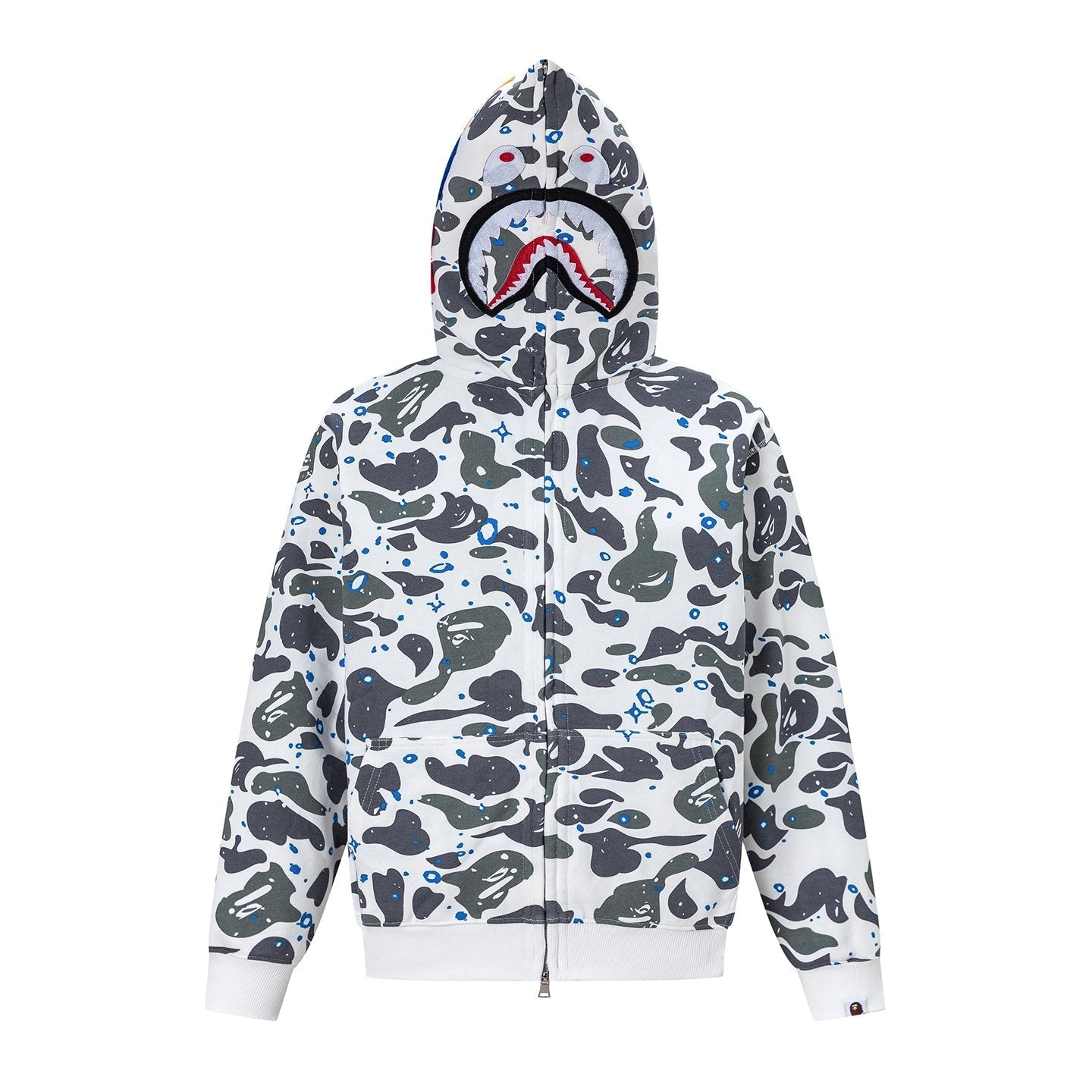 BAPE Shark Camo Full-Zip Hoodie — front