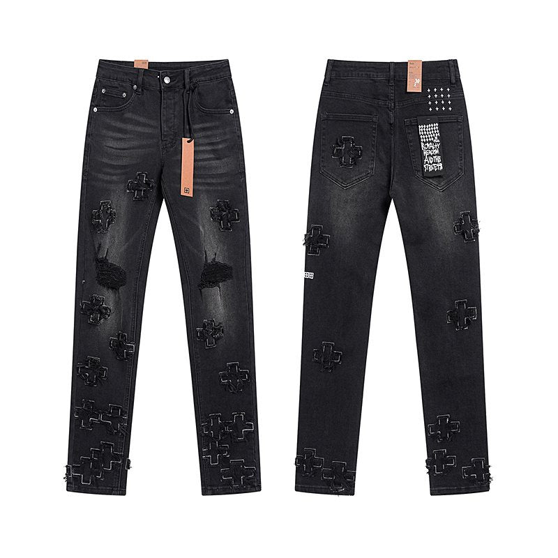 Ksubi Cross Patch Slim Tapered Jeans — hero