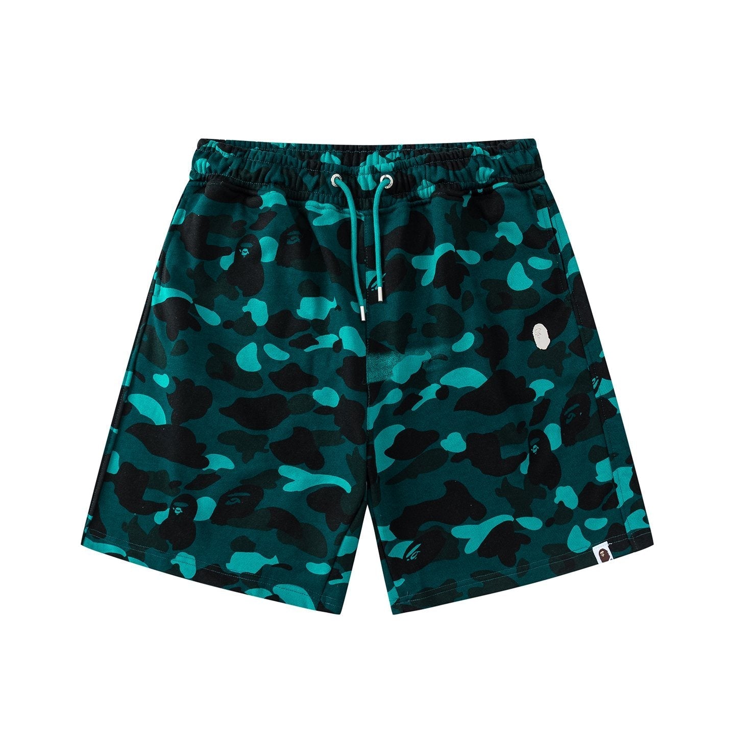 BAPE Camouflage Ape-Head Graphic Shorts — hero
