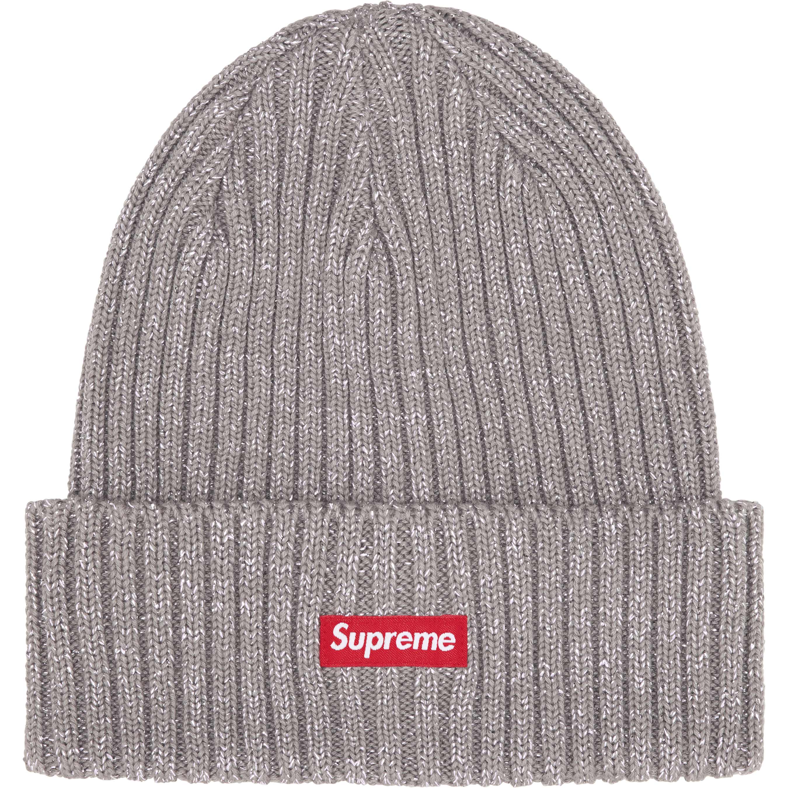 Supreme SS25 Overdyed Beanie Metallic Silver