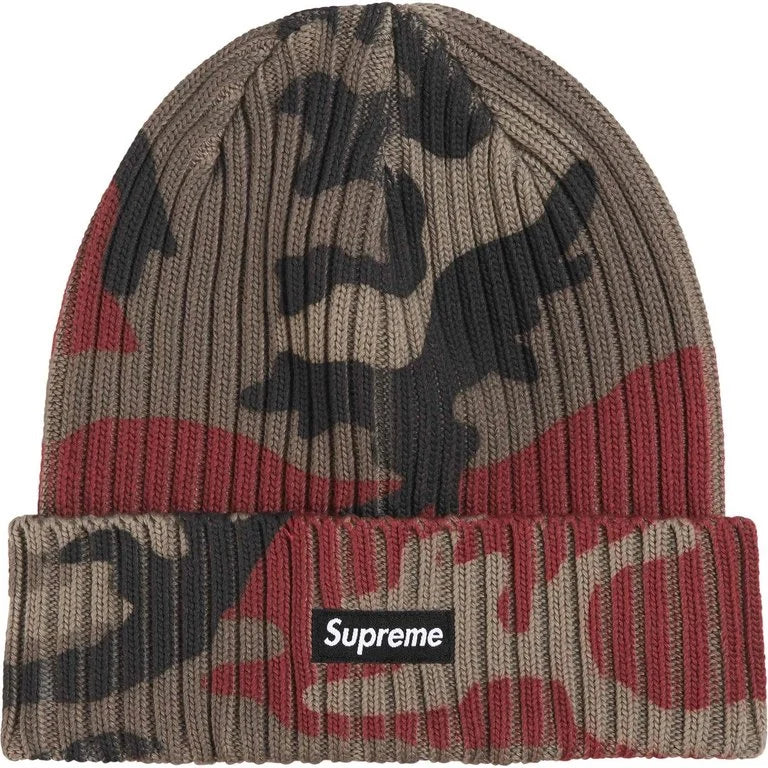 Supreme SS26 Overdyed Beanie Red Camo