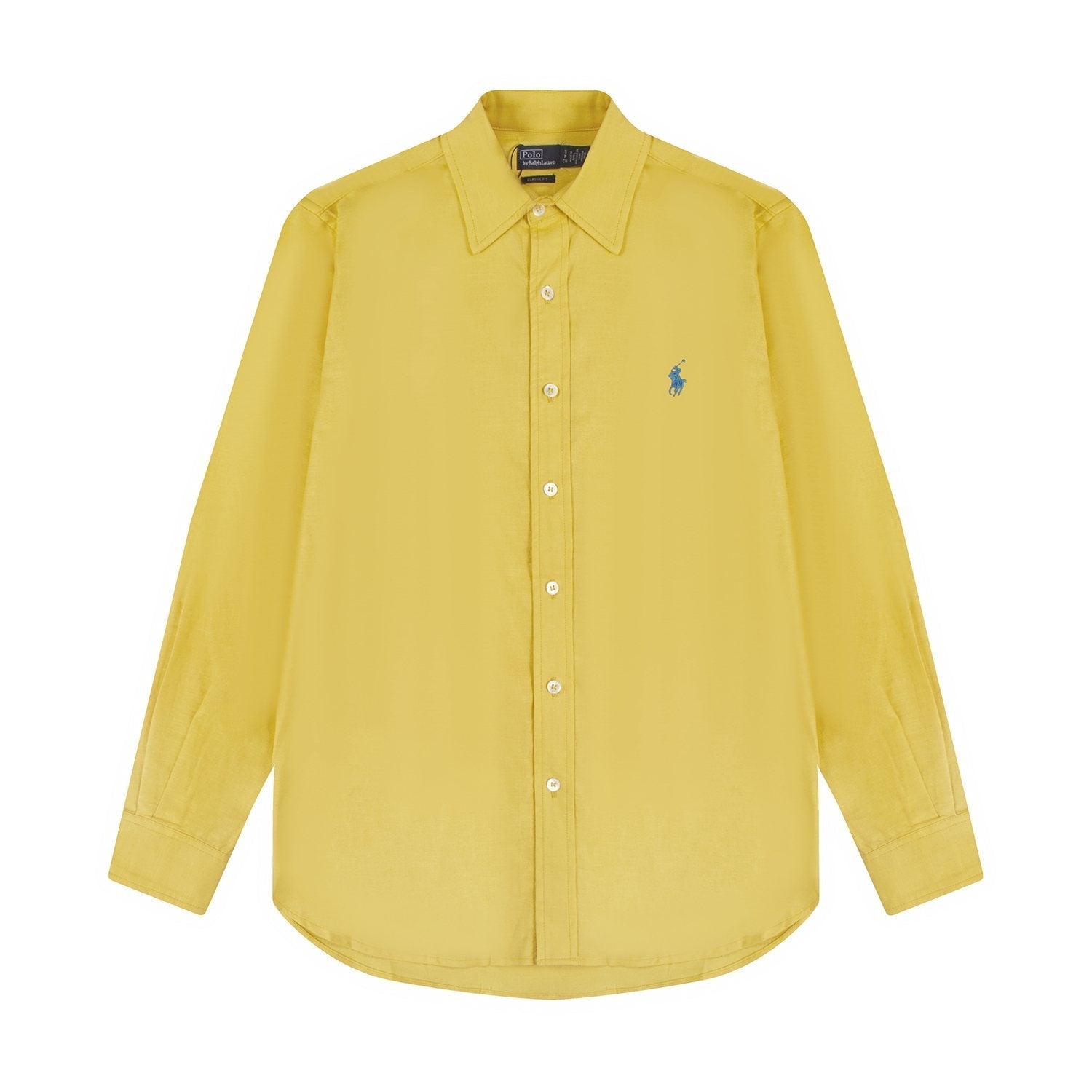 Test2-Ralph Lauren Embroidered Cotton-Blend Slub Linen Long-Sleeve Shirt — front
